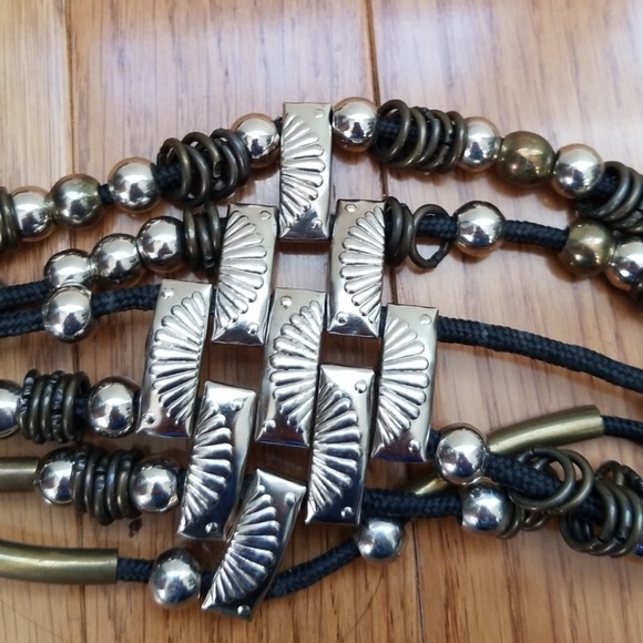 BLACK Silver Brass Colored Multi Belt main image 5